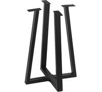 Pieds De Table Ronds en Métal Antique à Tube Carré, Pieds De Table D’appoint De Canapé Industriel Lourd De 15,7 Pouces, Pieds De Table Basse, Pieds De Meubles, Black, H28in*W19.7in