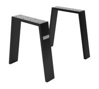 Pieds de table (set de 2) 44x42 cm noir en acier ML-Design