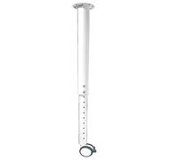 Pieds de Table Télescopique,1 Pcs Réglable en Fer Réglables Pied Pieds de Meubles,Push-Pull Lift Pieds de Bureau de Bar,pour Tables de Salle À Manger Support,avec Roulettes (59-99.5cm,White)