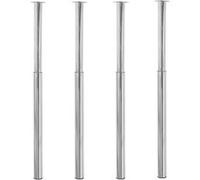 vidaXL 4X Pieds de Table Télescopique Pieds de Rechange de Table Plan de Travail Bureau Table de Bar Robuste Stable Chrome 710 mm - 1100 mm