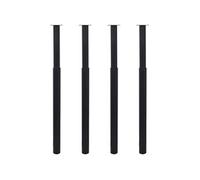Pieds de table télescopiques 4 pcs Noir 710 mm 1100 mm