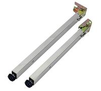 Pieds de table télescopiques réglables en métal, pieds de bureau pliables et portables pour table de salle à manger et tables basses, support portable et durable pour un assemblage facile - Argenté