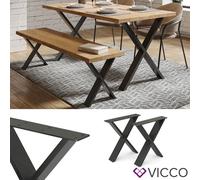 Pieds de table Vicco Loft, piètement de table, table basse, pieds de meuble