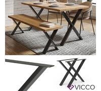 Pieds de table Vicco Loft, piètement de table, table basse, pieds de meuble
