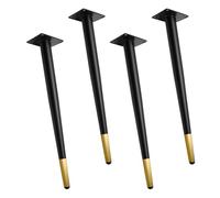 Pieds De Tabouret Lot De 4 Pieds De Table Heavy Duty Modern Pied De Meuble Hauteur 12 20 30 40 55 72cm Pieds De Table En Acier Chargez 1430 Lb, Pour Tables Basses, Canapés, Armoires(Black-Gold,72cm(28