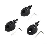 Pieds de trépied antidérapants avec inclinaison de 135°, caoutchouc TPR et alliage d'aluminium, accessoires d'appareil photo stables pour photographie DSLR, noir (3 pièces)