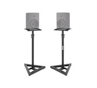 Pieds d'Enceinte avec Hauteur Réglable de 66 cm à 132 cm - Base Triangulaire Robuste à Trois Points - Noir