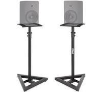 Pyle Pieds d'Enceintes - Support Enceinte - Support Haut-Parleur avec Hauteur Réglable de 66 cm à 132 cm - Base Triangulaire Robuste à Trois Points - Noir