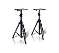 Pyle Supports d'Enceinte Universelle x 2, Pieds d’Enceintes, Trépied pour Haut-Parleur avec Hauteur Réglable de 86 à 135 cm, Noir, Lot de 2