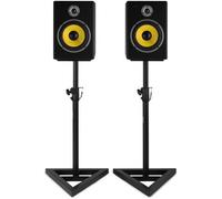Pieds d'enceintes de monitoring réglables - Vonyx - Set de 2 avec bras télescopique et pieds stabilisateurs