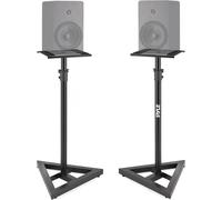 Pieds D'Enceintes - Support Enceinte - Support Haut-Parleur Avec Hauteur Réglable De 66 Cm À 132 Cm - Base Triangulaire Robuste À Trois Points - Noir