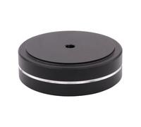 Pieds d'isolation HiFi 49 × 15 mm pour tourne-disque ampli DAC lecteur CD | Aluminium massif CNC, trou de montage de 5 mm, avec anneau en caoutchouc antidérapant, 1 pièce (noir)