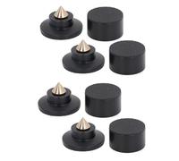 Pieds d'isolation pour Enceintes, réducteur de résonance antidérapant, | Aluminium laiton acier haute dureté amortissement caoutchouc antivibration hauteur réglable sans perçage platine vinyle CD