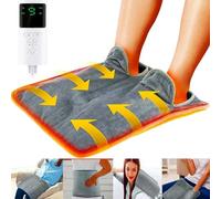 Pieds Electrique Confortable, 9 Modes de Chauffage 4 Minuterie Arrêt, Chauffe Pied Électrique, Doublure Intérieure Pelucheuse et Lavable pour Les Pieds, Le Dos et Tout Le Corps