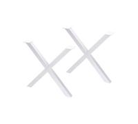 Emuca - Pieds en acier pour table Cross blanc Peint en blanc G