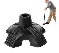 Pieds en caoutchouc pour bâtons de marche, patins de rechange, embout tubulaire en caoutchouc à 4 points, embout de canne autoportant, antidérapant pour béquilles, cannes de marche (19 mm)