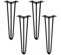 Pieds en épingle pour table et console - 710 mm - noir - par 4 SYNERCIA