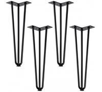Pieds en épingle pour table et console - 710 mm - noir - par 4 SYNERCIA
