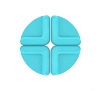Pieds en silicone pour planche à découper avec matériau antidérapant, patins anti-rayures pour une utilisation en cuisine pour éviter de glisser et protéger les surfaces de comptoir (bleu)
