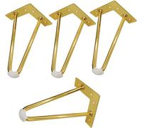 Pieds et socles de 4 X pieds de meubles en métal, pieds de meubles, épingles à cheveux, pieds de table for pieds de lit, pieds de canapé, tables de chevet avec vis, protecteurs de sol,(25cm/9.8in)