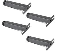 Pieds et socles de Cadre de lit réglable en hauteur en 4 pièces, pieds de support robustes au centre du lit, tube carré avec vis, gris (20 cm/7,9 pouces, trou)(T-shaped,27cm/10.6in)