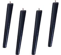 Pieds et socles de Paquet de 4 pieds de canapé en bois massif pieds de Table basse coniques pieds de meuble TV avec boulon à crochet fileté M10, noir (droit 70 Cm/27,6 pouces)(Oblique,25cm/9.8inch)