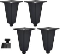 Pieds et socles de Pieds de meubles for table à manger, canapé de remplacement, chaise longue, pouf, table basse, pieds de table réglables(Black,200MM(7.87in))