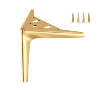 Pieds Lot de 4 Pieds de Meubles en métal Modernes et Robustes, for lit, canapé, Commode, Table, Chaise, Armoire Legs(Titanium Gold,15cm)