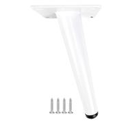 Pieds Meuble 25cm Blanc, Lot de 4 Pattes Meuble Remplacement Pied Table Coniques Pied Cuisine Fer | Peint Pieds d'Armoire Hauteur: 10-72cm Jambes Canapé Jambes Table Pattes de Chaise 25cm/9.8"