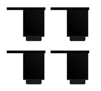 Pieds Meuble Cuisine, 4 Pièces Pieds de Meuble Reglable Pied Table Basse Metal Noir Pied Canapé Aluminum Alloy | Anodisé Pattes Armoire Hauteur: 6-40cm Casier Tabourets Réfrigérateur 6cm/2.4"