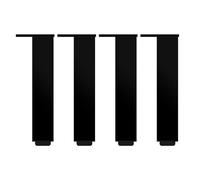 Pieds Meuble Cuisine, 4 Pièces Pieds de Meuble Reglable Pied Table Basse Metal Noir Pied Canapé Aluminum Alloy | Anodisé Pattes Armoire Hauteur: 6-40cm Casier Tabourets Réfrigérateur 35cm/13.8"