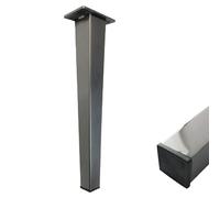 Pieds Meuble Salle de Bain Noir, Lot de 4 Pattes Meuble Remplacement Pied Table Coniques Pied Cuisine Acier Inoxydable | Peint Pieds d'Armoire Hauteur: 6-30cm Jambes Canapé Chaise Brossé 25cm/9.8"