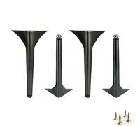 Pieds Meubles Réglables 4 Pcs Pieds d'Armoire Acier Inoxydable Pieds Canapé Modernes Fer Pieds Support Salle Bain pour Placard Canapé Cuisine Table Basse Meuble (28cm(11in),Black)