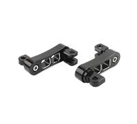 Pieds Moto Kit De Montage Repose-pieds Passager Réglables Pour D'autoroute Support Pince Pied Mâle D'extensions Steel Motorbike(Black)