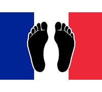 Pieds Noirs Drapeau Français - 5x3.3cm - Sticker/Autocollant