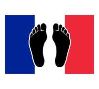 Pieds noirs drapeau Français - 5x3.3cm - Sticker/autocollant