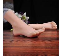 Pieds ou Mains Mannequin Silicone pour l'enseignement, 1 Paire Pieds féminins Silicone Grandeur Nature, 36 Yards Bas Soie Silicone véritable pour Photographie et création Bijoux, Mannequin Pieds fé