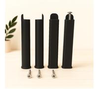 Pieds pour cadre lattes 22 cm noir - Pieds Sommier Universels à Visser - Robustes et Stables Idéal Cadre à Lattes