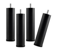 Pieds pour Meubles De Cuisine,Pieds De Cabinet Réglables en Hauteur,Pieds De Canapé Modernes Cylindriques,Pieds De Table M10,4 Pièces,pour Canapé,Armoire,Commode,Black-6cm/2.4in