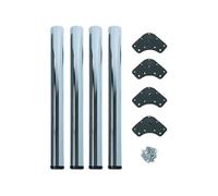 Emuca Pieds de table Ø60x710 mm – set de 4, acier, réglables 710–730 mm, chromé