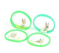 Pieds Presseurs à Double Anneau en Plastique, Machine à Coudre Industrielle Rouleau Pied, Annulaire Double et Roulettes Gauche/Droite Simple Face Pied-De-Biche Cuir Ensemble pour Coudre Machine