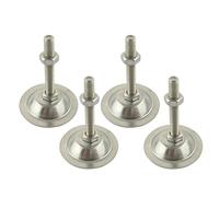 Pieds réglables, 4 pièces de base réglable 38 mm, M8x60/M8x80/M8x100 for meubles/support tuyaux/machine-outil, dispositif nivellement pieds table meubles en métal fileté(M10x80mm)