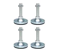 Pieds réglables, Pieds de nivellement antidérapants réglables robustes, fixes horizontaux, coupelle pied M12, D100 × 125mm, 4 pièces