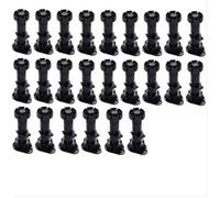 Pieds réglables pour meuble - MICH - 24 pièces - Plastique - Réglable 60-80 mm - Noir - Clip fixation - Base stable
