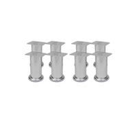 4x Pied Rond de Canapé Nickel Brossé 120 mm Pieds de Meubles Socles vidaXL