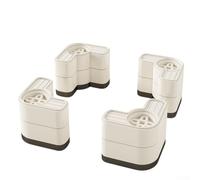 Pieds stables pour machine à laver avec réduction des vibrations et caractéristiques antidérapantes pour garder les machines à laver et sèche-linge sécurisées pendant les cycles (2 blancs)