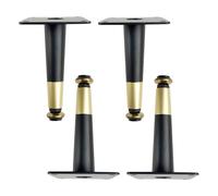 Pieds Table en Fer Noir, Lot de 4 Pied de Table Réglable Pattes Meuble Coniques Pied Cuisine Fer | Peint Pieds d'Armoire Hauteur: 10.5-72.5cm Jambes Canapé Jambes Table Pattes de Chaise Or 17.5cm/7"