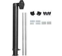 Pieds Télescopiques En Aluminium De 20 À 30 Pouces Avec 2 Rails Coulissants | Kit de pieds de Table réglables for camping-car, Support de Table pliant for remorque de camping-car(Black)