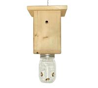 Piège à abeilles - Attrape-abeilles non toxique, Piège à abeilles naturel | Piège à abeilles de charpentier de style cabane en bois, solution efficace pour lutter contre les abeilles, piège