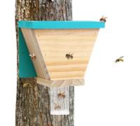 Piège à Abeilles Charpentières - Boîte d'Apiculture en Bois Naturel avec Compartiment Amovible,Piège À Abeilles Charpentières D'Extérieur | Pour Maison Jardin Terrasse Balcon Pelouse Ferme Élevage d'A